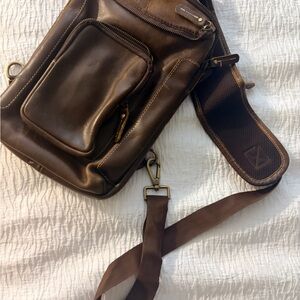 Brown Leather unisex Bag